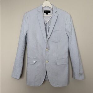 I.N.C. Milan Slim Fit Seersucker Blazer - Men's Two-Button Sport Coat size S